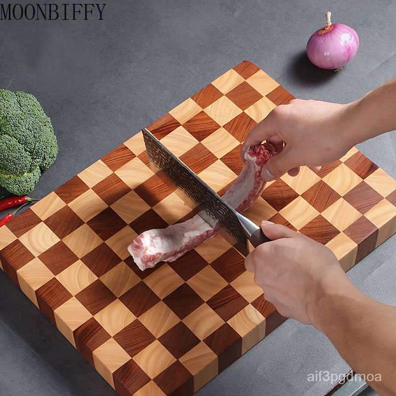 &Rubber wood walnut kitchen board,hand polished,large high-quality wood board,kitchen tools,solid wo