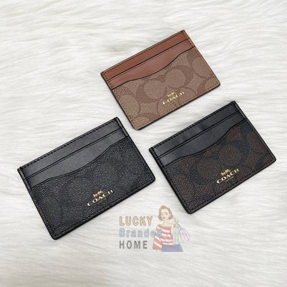 

Ch Card Holder Card Case In Signature Canvas Logo Original