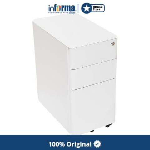 Informa - Lemari Besi - Halle Pedestal White