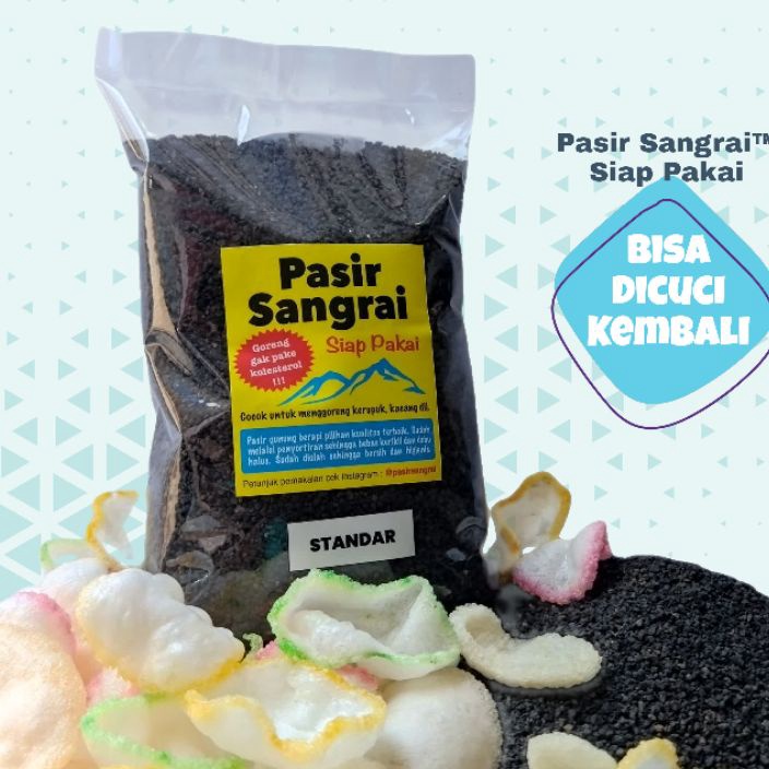 Terlaku.../ Pasir Sangrai® Siap Pakai - HALUS STANDAR - Kemasan Plastik 1kg / Pasir Goreng Kerupuk/ 