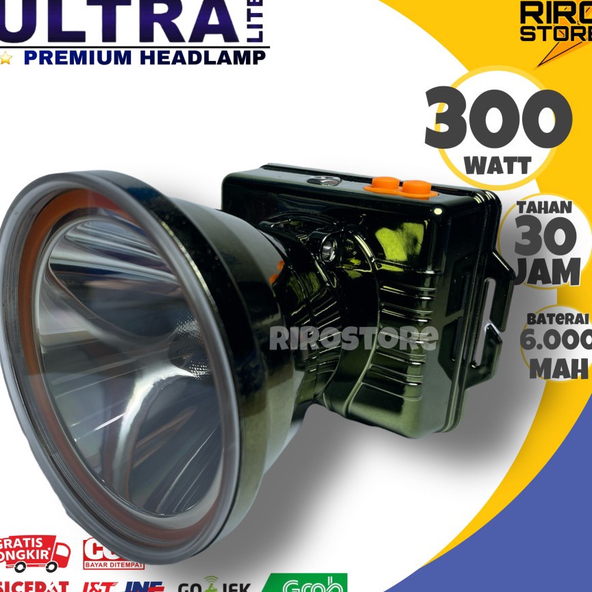 TERBARU|| SENTER KEPALA ULTRALITE / SENTER KEPALA PREMIUM BERKUALITAS / SENTER KEPALA CAS ULANG / SE