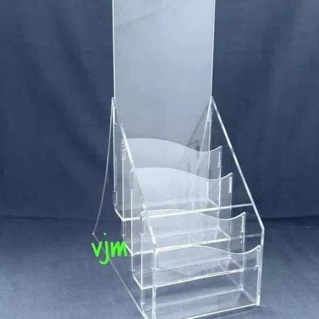 

Termurah Tempat Brosur Akrilik Uk Folio:3 4Susun, Brosur Holder Acrylic , Tempat Leafleat