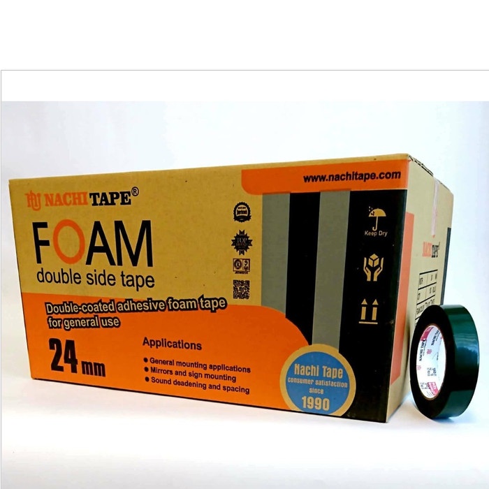 

Terlaris (Dus) Nachi Double Side Foam Double Tape Busa 24 Mm X 5 Meter Hijau