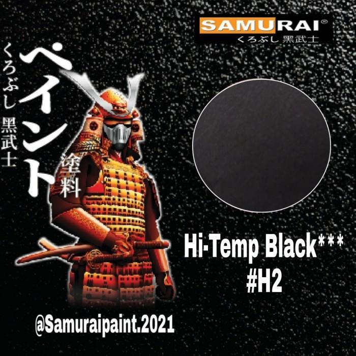 (( BISA COD) SAMURAI PAINT HI TEMP H2 BLACK CAT PILOK ANTI PANAS KNALPOT SAMURAI