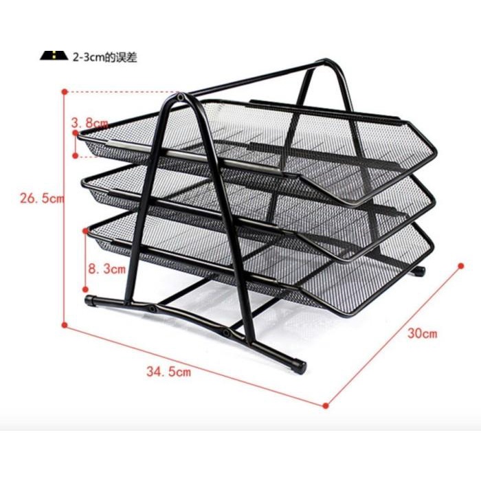 

Rak Kertas Dokumen Surat 3 Susun / Paper Document Letter Tray 3 Tier