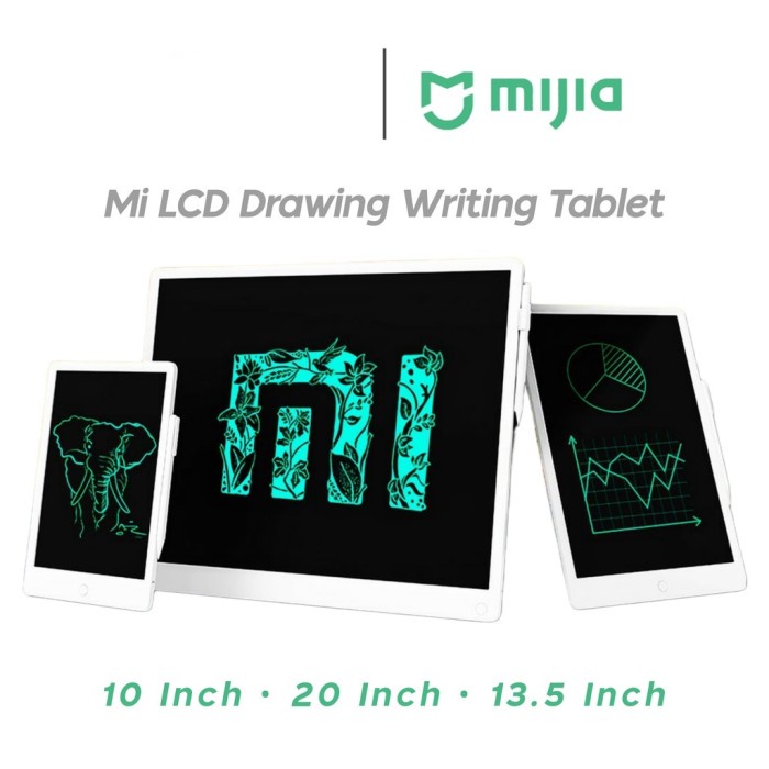 Terlaris Xiaomi Mijia Lcd Writing Tablet - 10 Inch - 13.5 Inch - Drawing Blackb
