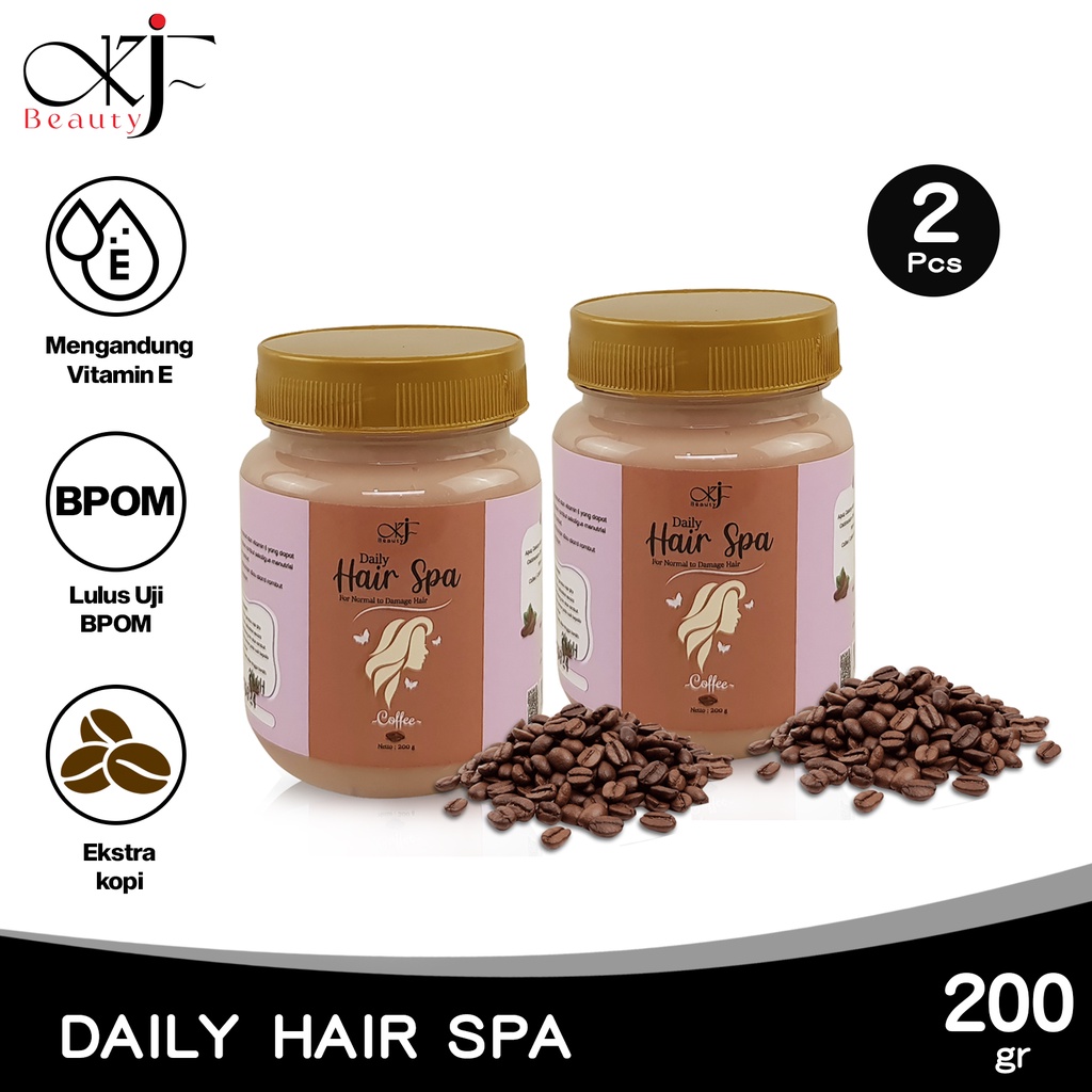 Kjf Combo 2 Hair Spa Coffe 200 Gr Perawatan Rambut Cream Bpom Cmb02