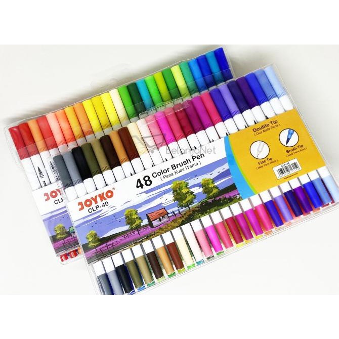 

Terlaris Color Brush Pen Pena Kuas Warna Joyko CLP-40 1 SET = 48 Warna SALE