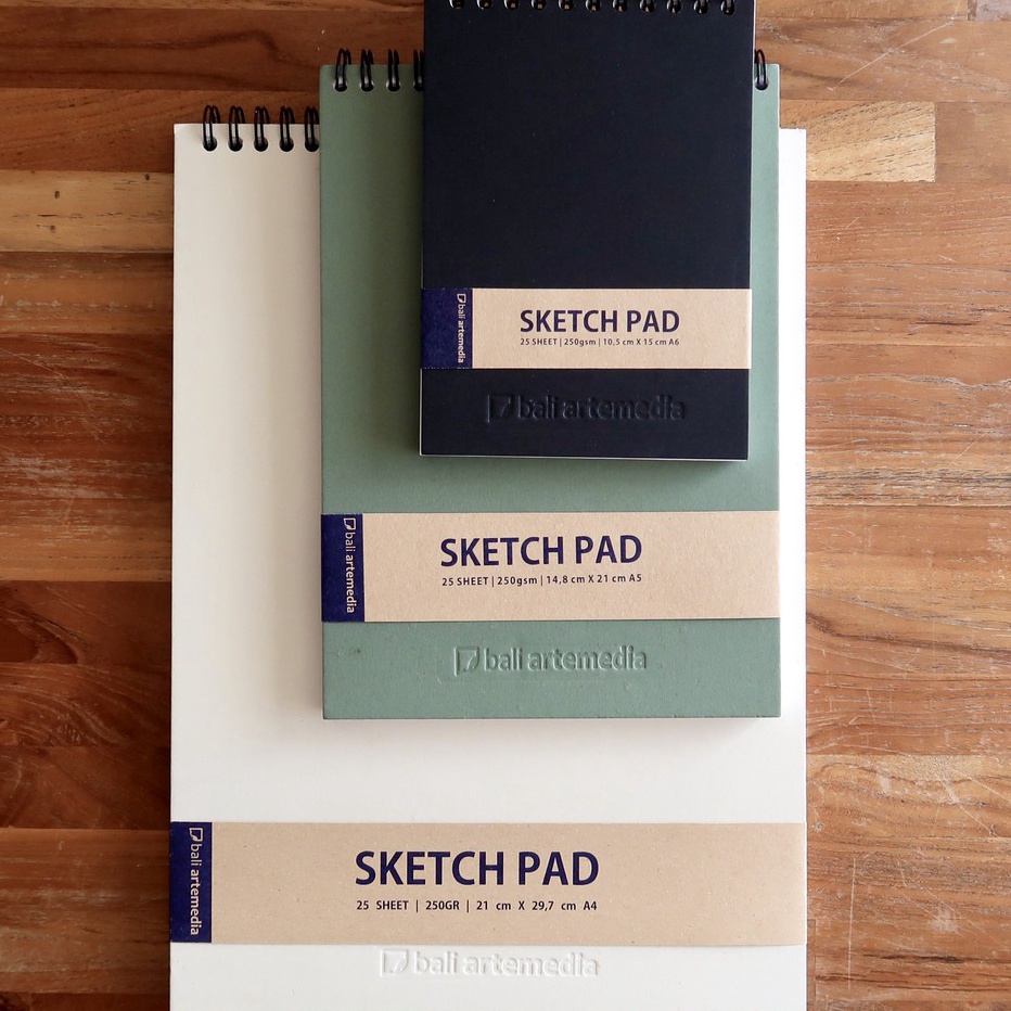 

[KODE PRODUK RKL8O6851] Sketch Pad Bali Artemedia A6 / A5 / A4 / Sketchbook Drawing Pad Spiral