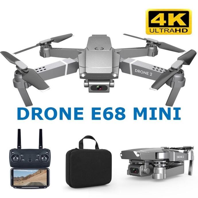 Drone Mini E68 Rc Drone 4K Hd Camera Wifi Fpv Quadcopter Vs Dji Mavic