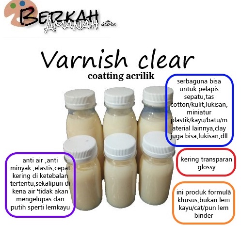 

[KODE PRODUK QHQEK9543] varnish/finisher/coatting super acrylik untuk Kaca/ Kulit/ kanvas/dll