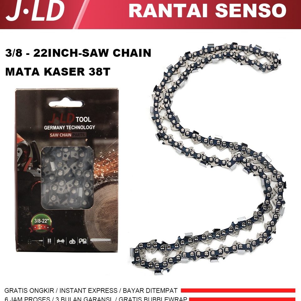 PROMO HARI INI JLD 3/8 Rantai Senso 325 Rantai Senso 22" Rantai Potong 38 mata BAR 