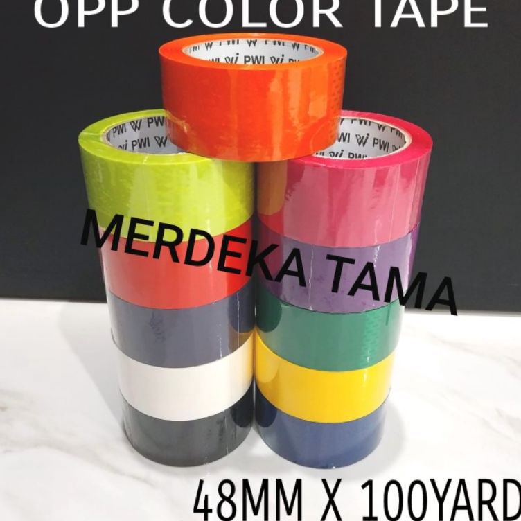 

[KODE PRODUK EHEPV6978] Lakban Berwarna Opp Tape 48mm x 100yard PWI