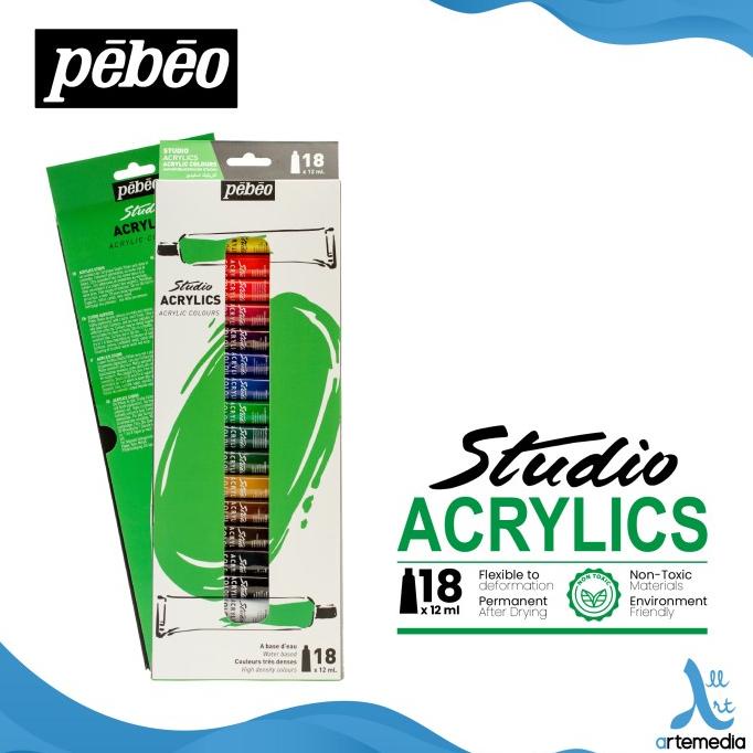 

Cat Akrilik Pebeo Studio Acrylic Paint 18x12ml Tube Set