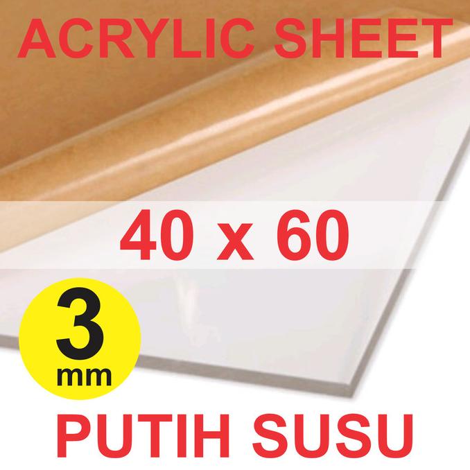 

Acrylic Sheet / Akrilik Lembaran 3mm 40 x 60 cm