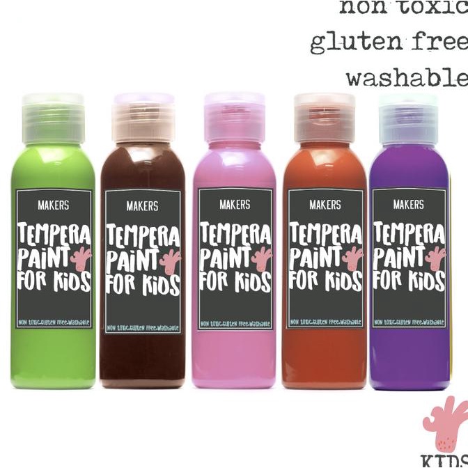 

Set of Tempera Washable Paint for Kids by MAKERS 5x100ml