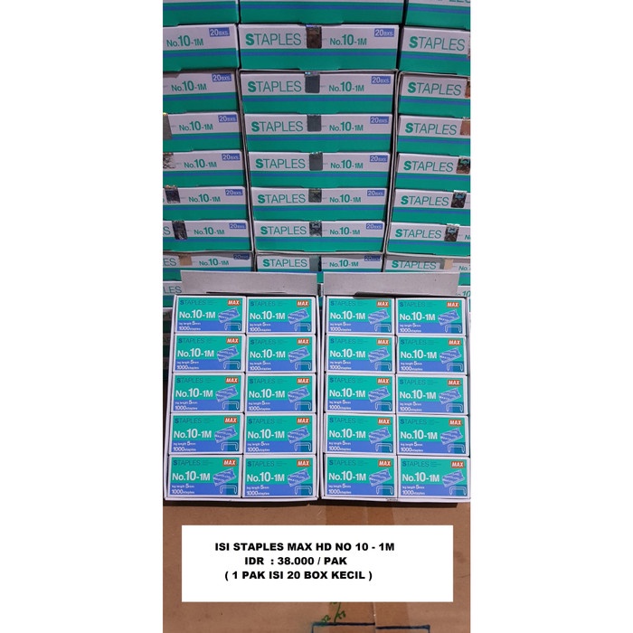 

ISI STAPLES MAX NO 10 - 1M