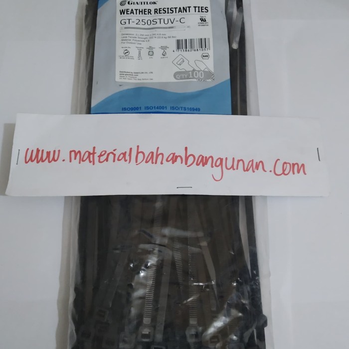 Cable Ties Panjang 25 cm Ikat Kabel Tiang Listrik Hitam PLN Per Pack