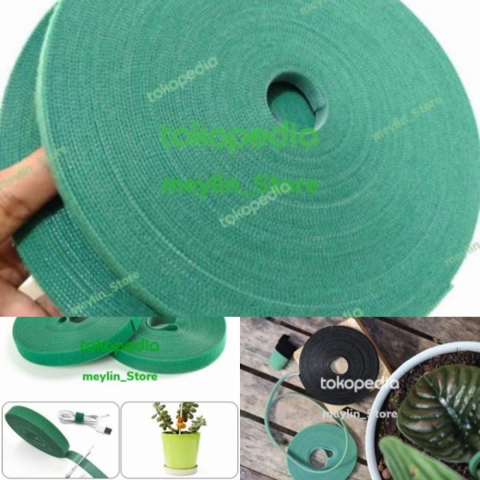 

Velcro pengikat Tanaman ukuran 1 cm x 25 Meter per Rol