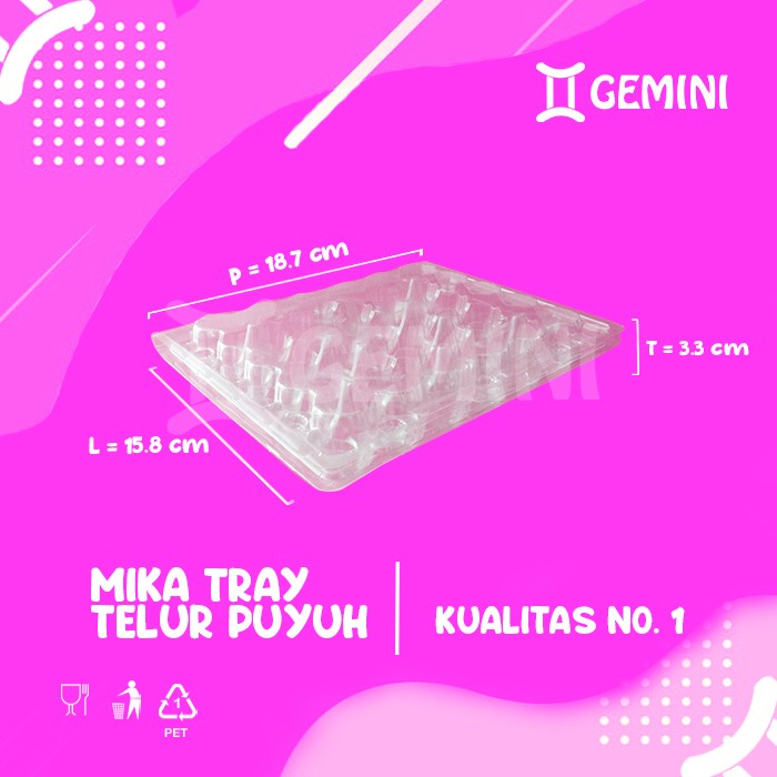 Terlaris Mika Telur Puyuh 30 Lubang/ Tray Tempat Telur Puyuh/ Ada Pengunci Mika