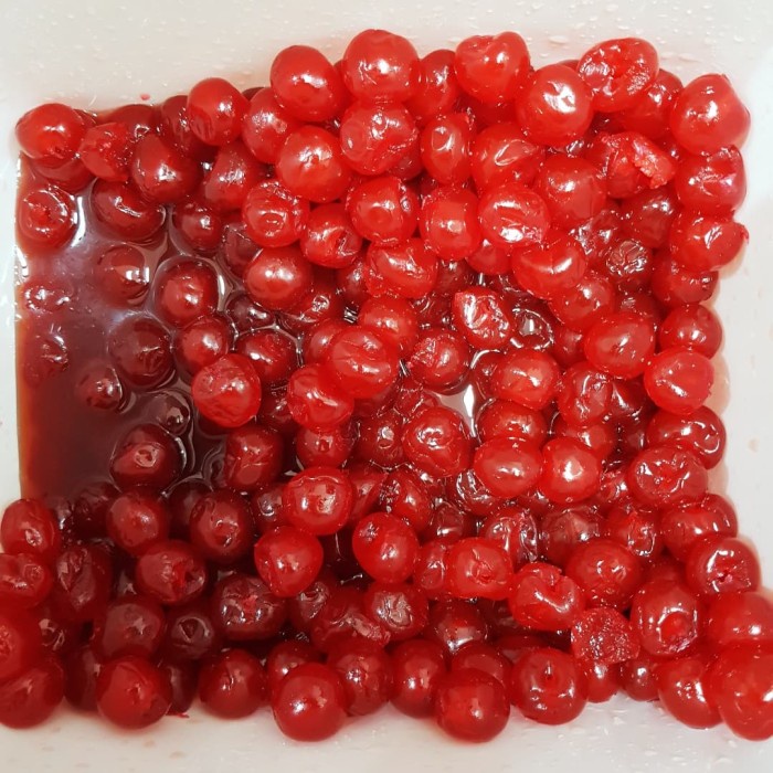 

Terlaris Cherry Gundul 500 Gram / Tanpa Tangkai Import Kering / Aptunion 500Gr