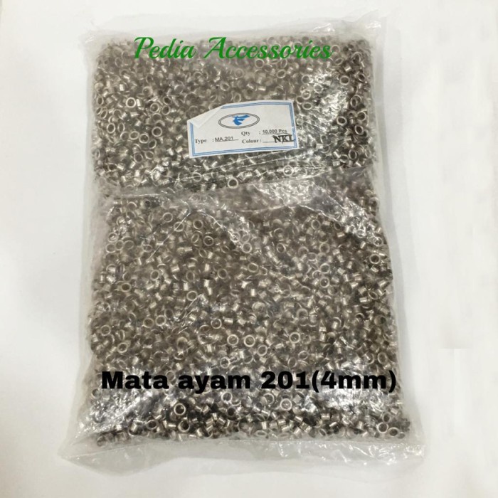 

Terlaris Mata Ayam 201 ( 4Mm )Eyelet -1Pack Isi 10.000 Pcs