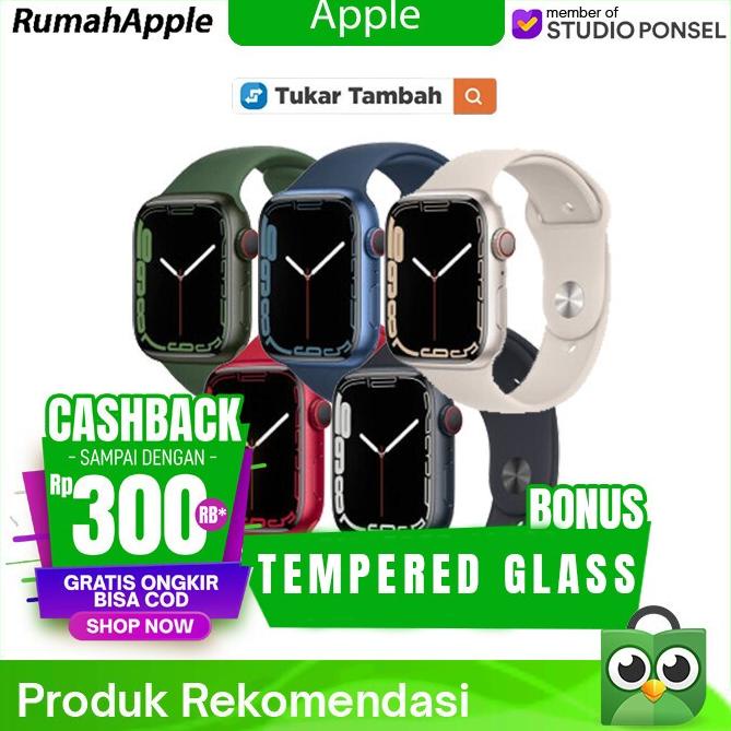 [ Jam Tangan ] Apple Watch Series 7 2021 41Mm 45Mm Iwatch Nike+ Not Series 6 Se 40 44 Pengiriman Cep