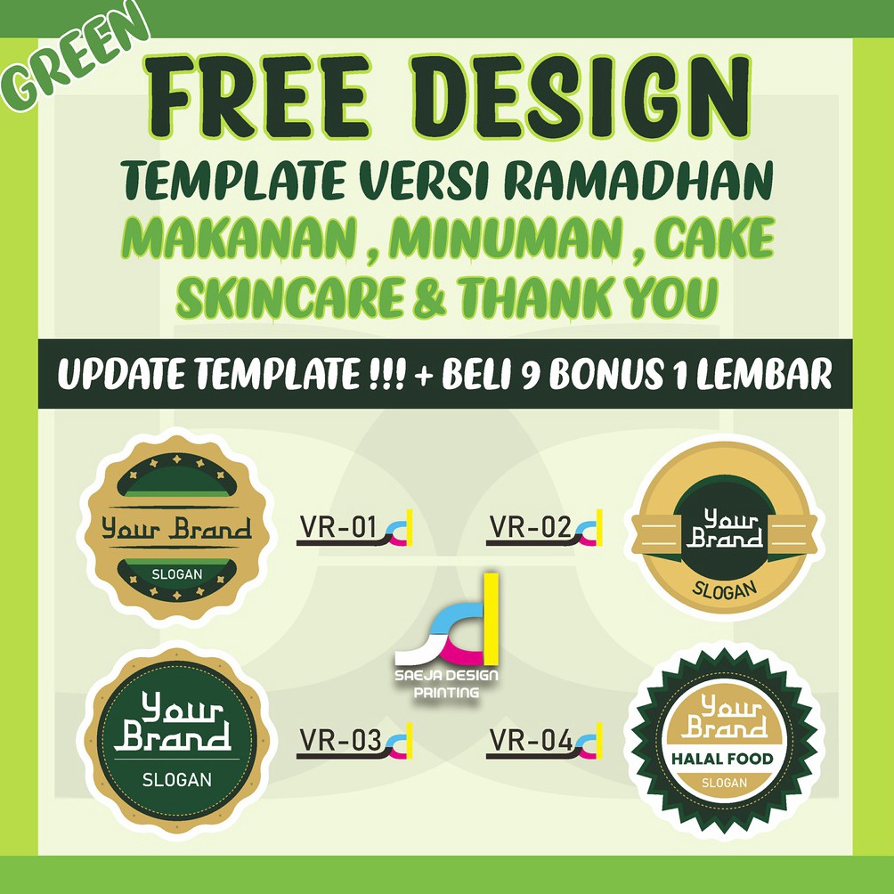 

HOT F93 Stiker Label Makanan Laminasi Glossy/Doff ☞