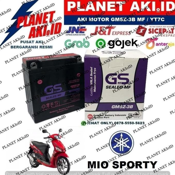 Aki Motor Yamaha Mio Sporty Gm5Z3B Gs Y Accu Kering Mf Original