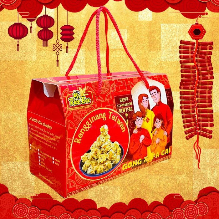 RICE BEE CRACKER SNACK CEMILAN MAKANAN RINGAN REGINANG TAIWAN HAMPERS