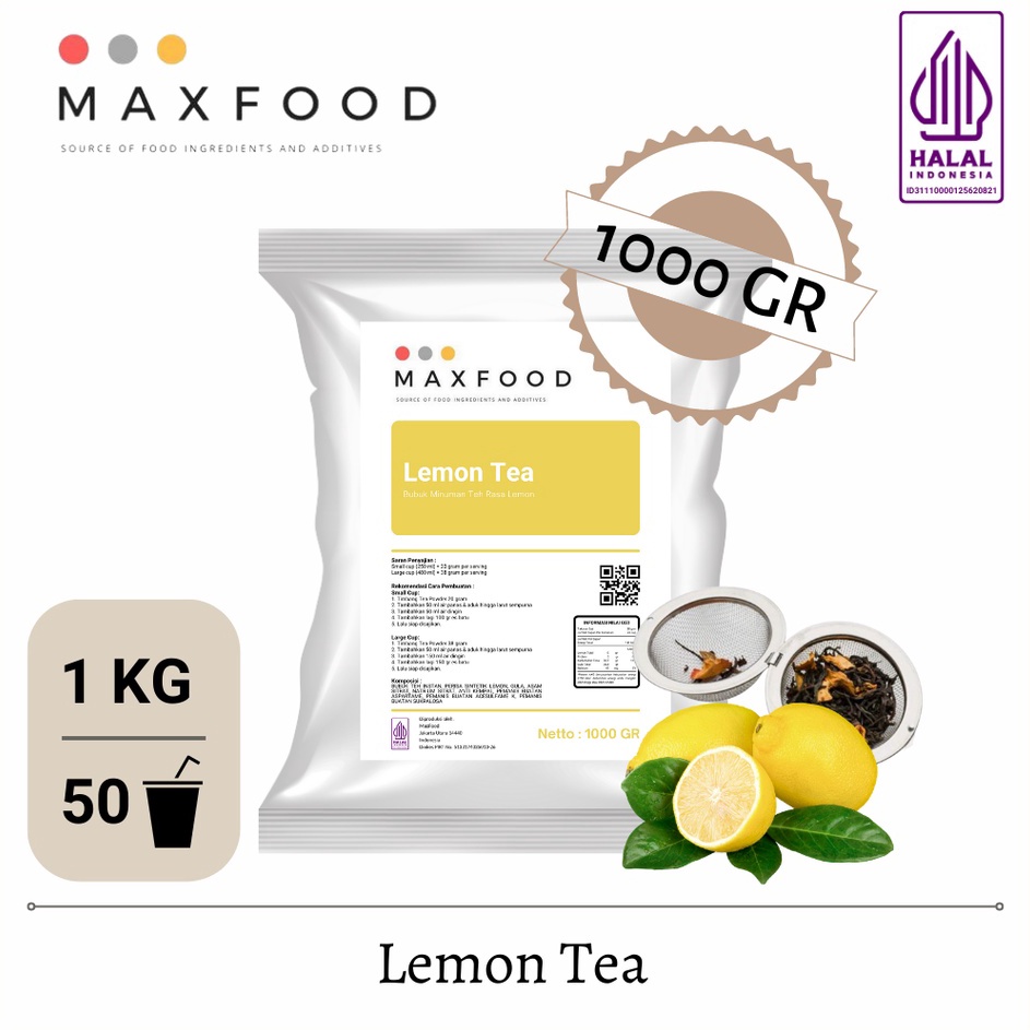 

⁑Ready Stock C6QT0 MAXFOOD - 1Kg Bubuk Minuman Horeka Teh Rasa Buah - Lemon Tea - Lychee Tea - Peach Tea - Apple Tea - Bluebery Tea - Kiwi Tea - Mango Tea - Blackcurrant Tea M54 ➠Diskon