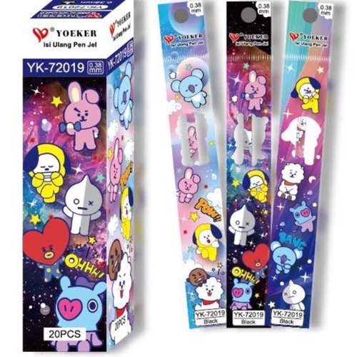 

♞ XX 6278 [20 PCS] ISI Pulpen Gel / Refill Pulpen Gel / Isi Ulang Pen GPR / Refil Tinta Pulpen Gen Karakter BTS 【MEGA SALE】 ♗
