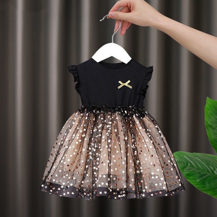 ✓ [PRINCESS KESLI] 0-8tahun dress anak perempuan tak berlengan gaun bayi rok anak cewek blinblin pak