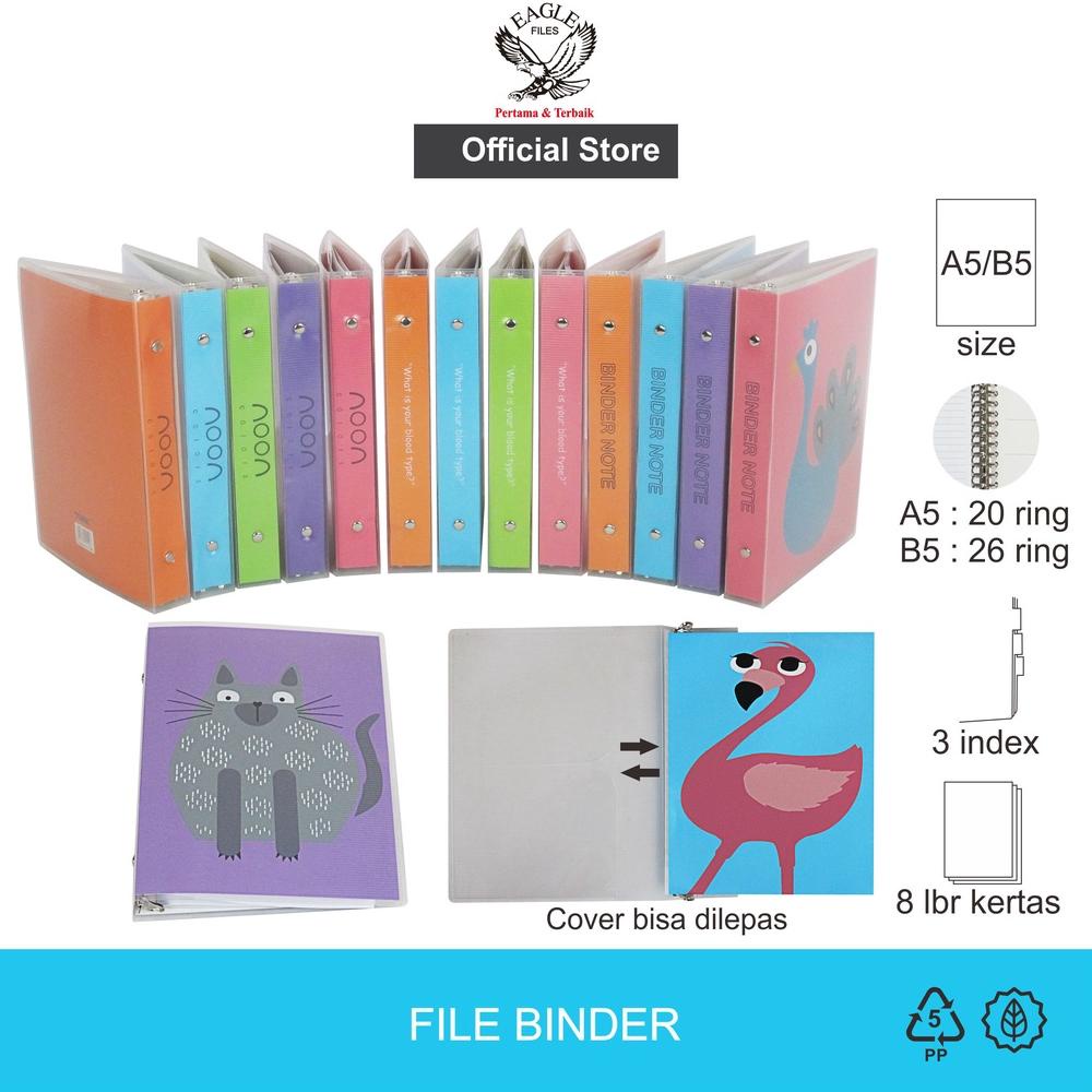 

EAGLE Binder Note Aneka Motif dan Warna Ukuran A5 / B5