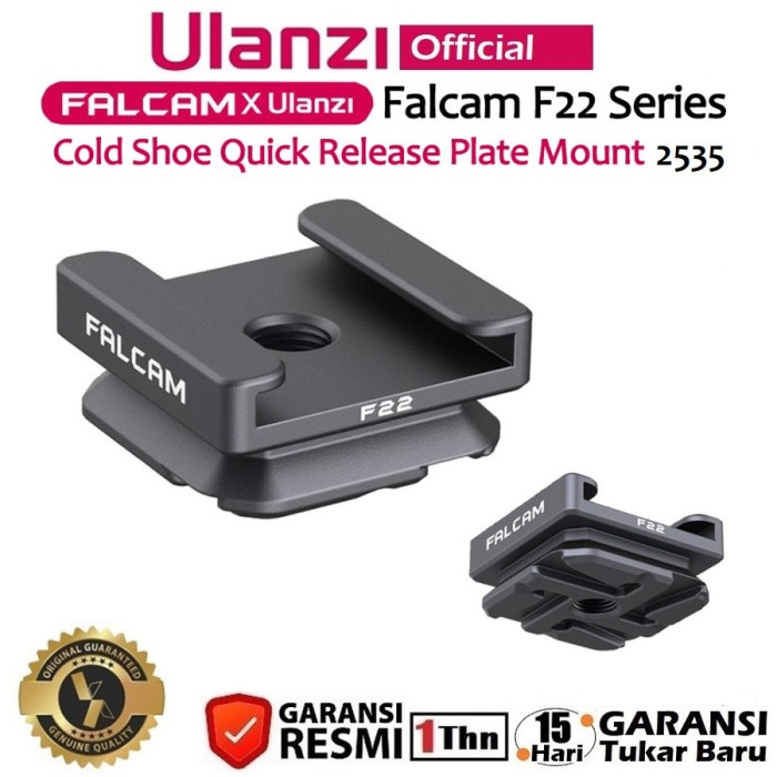 Terlaris Ulanzi Falcam F22 Cold Shoe Quick Release Plate Mount