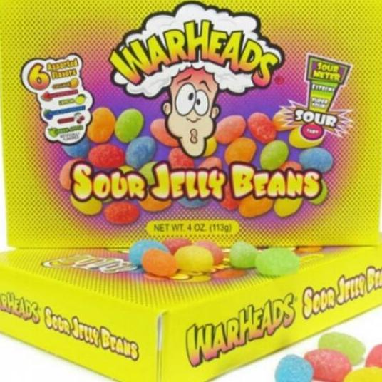 

Warheads Sour Jelly Beans Sour Candy x Flavor Permen Jeli Import USA Chewy Cubes