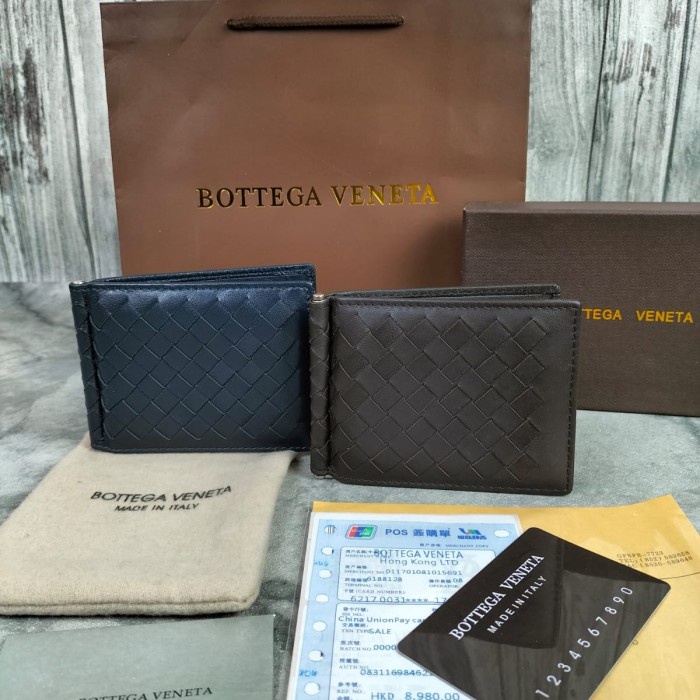 

Terlaris Dompet Money Clip Bove Anyaman Branded Import Kulit Asli