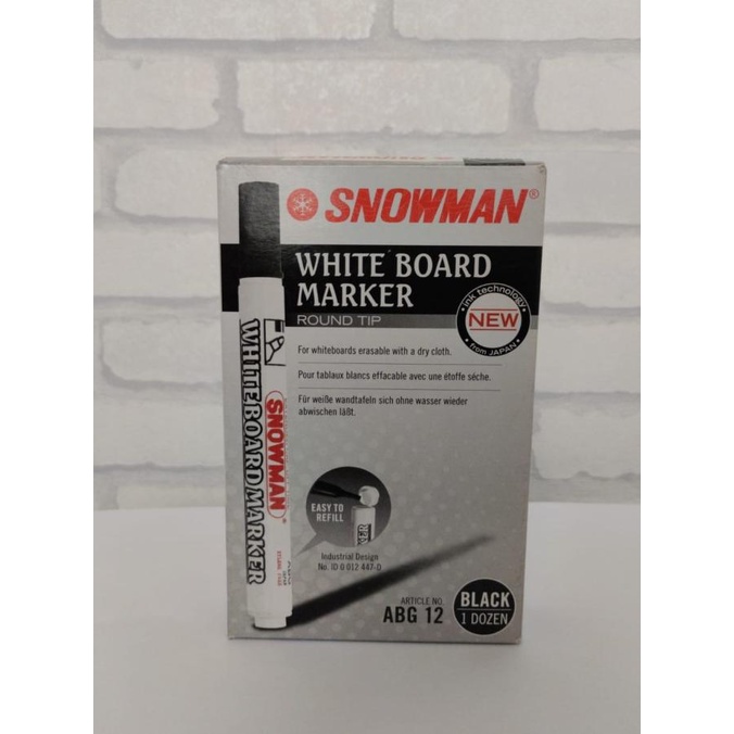 

Snowman White Board Marker Black per Pack ---NEW---