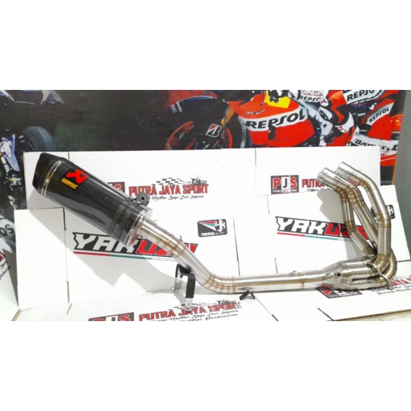 knalpot akrapovic for zx25r New/old full system pnp
