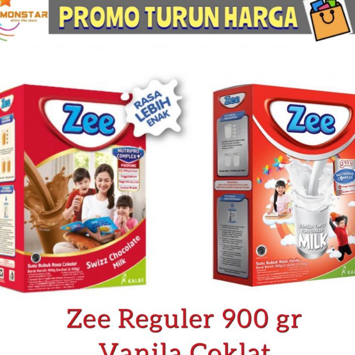 

CGRY2499㊬ SUSU ZEE 900GR VANILA COKLAT ZEE Reguler 900 gr 2X450 gram ㊥