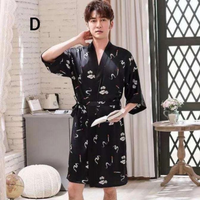 Kimono Pria Baju Tidur Kimono Renang Cowo Silk Satin Seserahan Nikah Discount