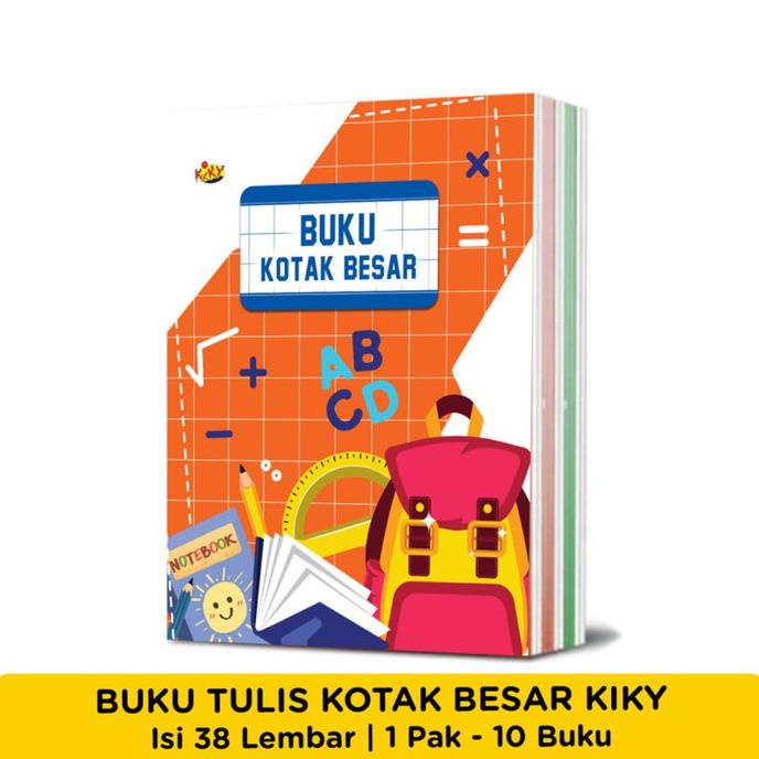 

Buku Tulis Mandarin Kotak Besar KIKY 38 Lembar Per Pack Isi 10 Pcs