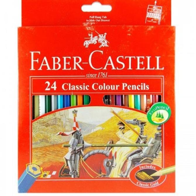 

Pensil Warna Faber Castell 24 Warna Panjang Classic