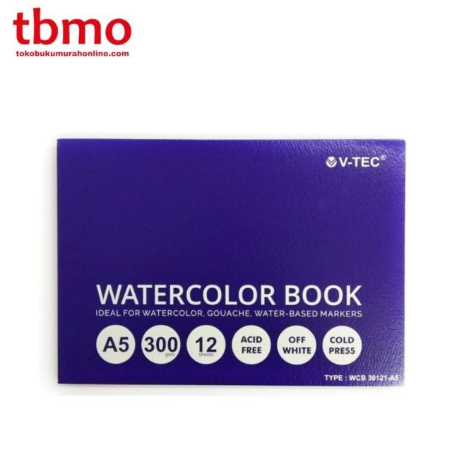 

TBMO WATER COLOUR WCB 30121 12SHEETS/300GR UK.A5 COLD PRESS V-TEC