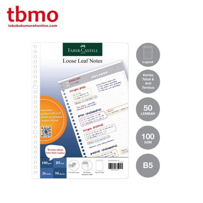 

TBMO LOOSE LEAF - B B5 SIZE 50S 100GSM 26HOLES FABER-CASTEL 175502