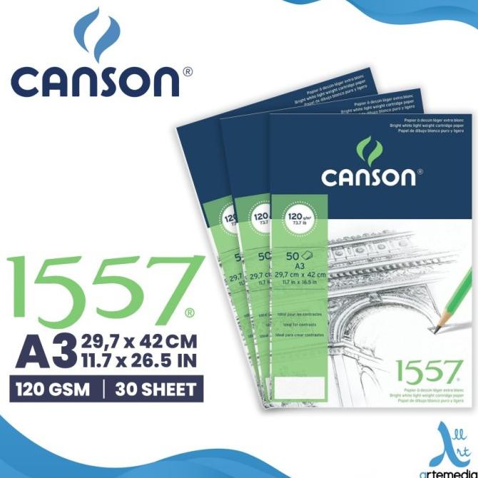 

Canson 1557 Extra White A3 120gsm