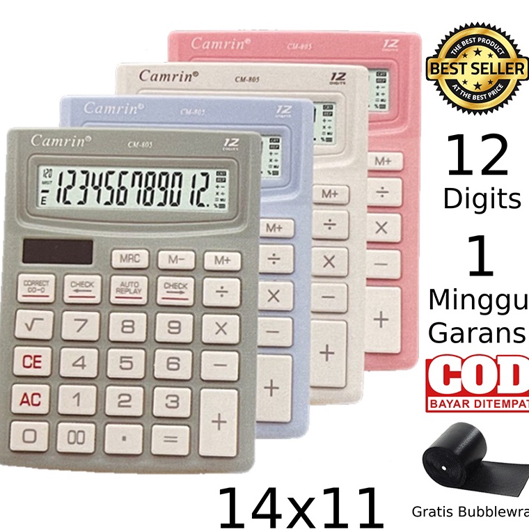 

Murah.. Kalkulator Warna CM-805 12 Digit - Calculator Check Dual 2 Power ZQH