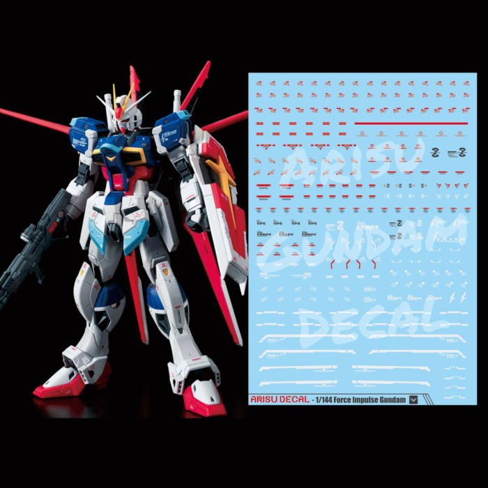 Water Slide Decal Force Impulse Gundam HG RG 1/144
