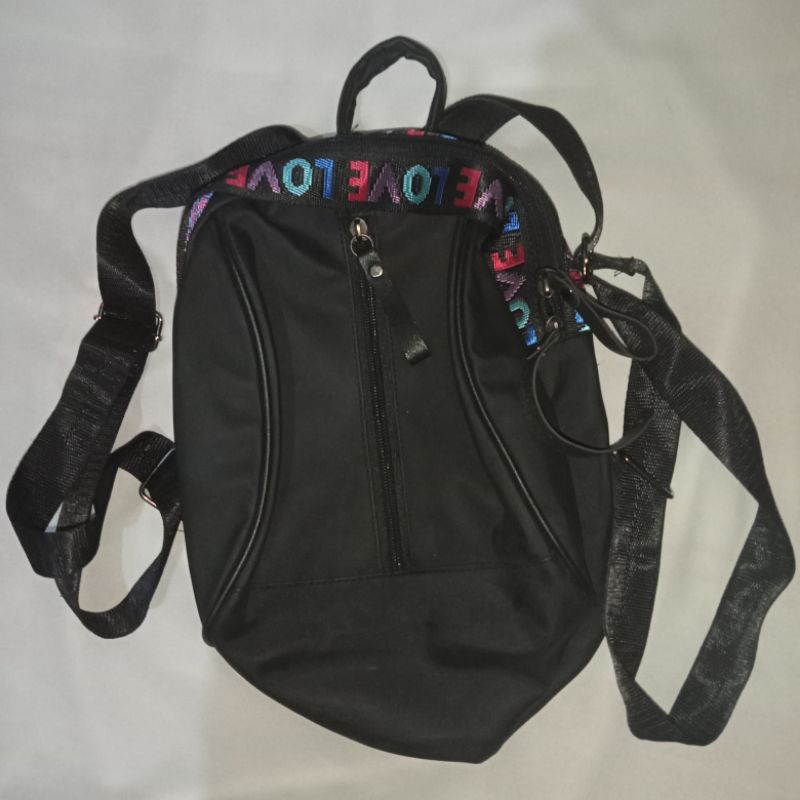 Preloved Tas Ransel Wanita Backpack Mini Korea Hitam Remaja Bag Fashion Kuliah Stylish Girl