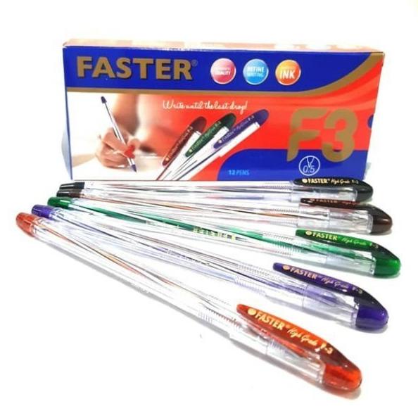 

BOLPEN FASTER HITAM F3 ISI 12